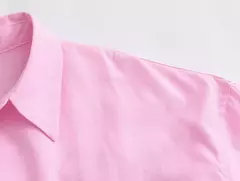 Imagem do TRAF-Blusa Oxford de Algodão Single-Breasted Feminina, Camisa Manga Longa, Tops Chiques, Lapela, Roupa de Rua, Senhoras, Moda