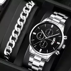 Relógio de pulso de quartzo para homens, calendário de luxo, relógios, relógio masculino, pulseira, moda na internet