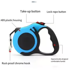Dispositivo de tração para animais de estimação, corda de tração retrátil automática para cães de estimação, corda de caminhada para cães impressa em osso, corrente para cães, corda para cães - loja online