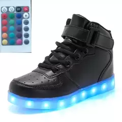 USB LED Shoes com controle remoto para crianças e adultos, tênis luminosos com luzes, tênis para crianças, meninos e meninas, tamanho 25-42 na internet