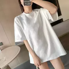 Camiseta estampada de algodão feminina, tops casuais com estampa carta, roupas Harajuku soltas, plus size, moda verão, venda quente, 2024 na internet