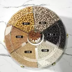 Cozinha Caixa De Armazenamento Com 360 Graus De Rotação, Distribuidor De Arroz, Selado, Cereal Seco, Balde De Grão, À Prova De Umidade, Recipiente De Alimento