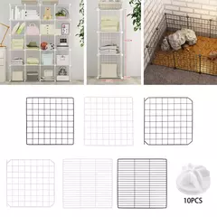 Imagem do Painel portátil para cercadinho de animais de estimação, faça você mesmo, gaiola, cerca de ferro para hamster, acampamento, coelho pequeno