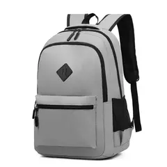 Mochila de carregamento USB impermeável para homens, sacos traseiros do escritório do negócio, mochila para laptop casual, mochilas escolares masculinas, 15,6";;VERDADEIRO;;"CINZA na internet