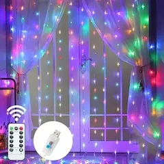 USB Festoon LED Curtain String Lights, Fairy Lights, Guirlanda de Natal, Casamento, Casa, Quarto, Decoração Iluminação, 6x3, 3x3, 4x3 na internet