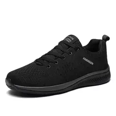 MAEDEF-Sapatos esportivos respiráveis para homens e mulheres, tênis de malha casual, corrida e caminhada, tênis de ginástica, preto - loja online