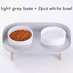 Alimentadores de alimentos para gatos, tigelas duplas, altura ajustável, bebedor para cães e gatos, tigela de água, prato de alimentação elevada, suprimentos para gatinhos - comprar online