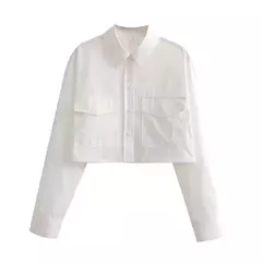 TRAF-Top feminino de manga comprida, blusas de botão, branca e rosa, camisa casual para o verão, 2024 na internet