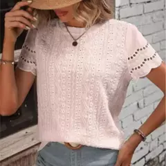 Camiseta feminina de algodão topos 2024 verão rua oco para fora simples cor sólida v camisa casual y2k t camisa branca blusa mujer moda - loja online