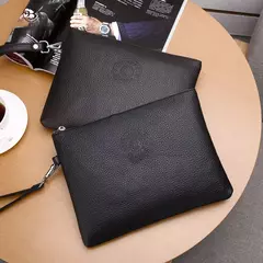 Clutch estilo empresarial para homens, carteira grande, couro PU macio, bolsa de pulso masculina, lazer elegante, bolsas de mão elegantes, bolsa de presente, nova - comprar online