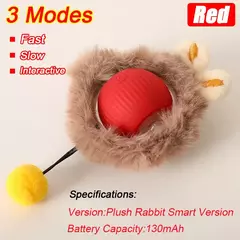 Novo gato bola interativa brinquedo bola de rolamento automático falso cauda recarregável inteligente animal de estimação brinquedo elétrico cão gato treinamento imitar mouse - Wolf Magazine