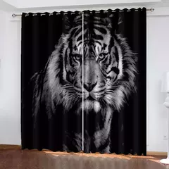 3D Printed Rose Shading Window Curtain para crianças, leão, tigre, lobo, animal, sala de estar, quarto, cozinha, porta, salão, decoração de casa na internet