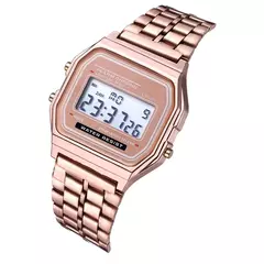 Relógios digitais impermeáveis para homens e mulheres, relógio de pulso esportivo, relógio de pulseira, ouro eletrônico, led, casual, 2024 - comprar online