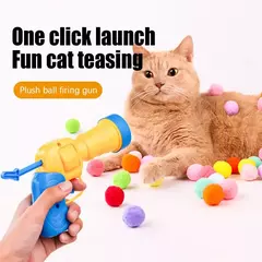 Brinquedo interativo treinamento de lançamento para gatos, Criativo Mini Jogos de Tiro, Stretch Plush Ball Toys, Pet Shop, Gatinho, Gato - comprar online