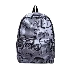 Imagem do Mochila de grande capacidade para alunos do ensino médio, carta elegante e exclusiva, design de grafite, outono e inverno