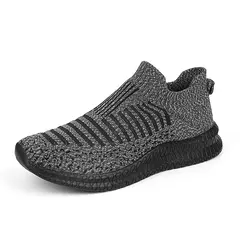 Tênis antiderrapante leve e respirável masculino, sapato vulcanizado, sapato casual para caminhada masculina, deslizar sobre sapatilhas, ao ar livre, 2023 - loja online