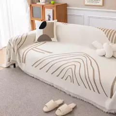 Imagem do Chenille Sofá Throw Blanket com Tassel, Modern Luxury Cover, Four Season Sofa Cover, Full Covers, Dustproof, Toalha de casa, 1 Pc