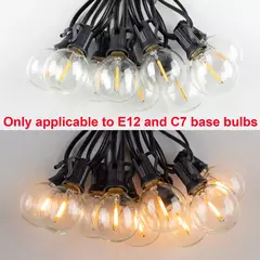 Impermeável String Light com Cabo Elétrico, E12 Sockets, C7 Base, UE 220V, EUA 110V, Hold Lâmpada, Conectável, Casamento, Decoração de Natal na internet