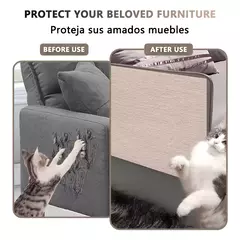 Parede anti gato risco sofá diy gatos placa de risco sofá proteção patas afiar aparável auto-adesivo tapete gatos placa de risco