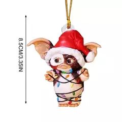 Gremlins Gizmo em Santa Hat Pendurado Ornamento Festivo, Filhote Bonito Ornamento Acrílico, Presente de Natal, Fontes Do Partido Festivo - loja online