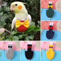 Fraldas laváveis de papagaio Roupas de bolso, Pet Bird Roupas bonitos, gravata borboleta, alça de renda, roupas leves, suprimentos para pássaros, novo - comprar online