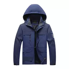Jaqueta com capuz impermeável para homens, blusão ao ar livre, roupas esportivas, tamanho grande, campo, escalada, plus size, 5XL, 6XL, 7XL, 8XL - loja online