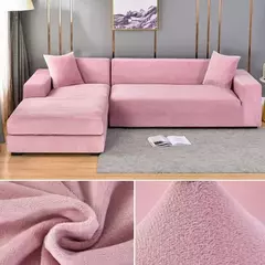 Tampa de veludo grosso do sofá para a sala de estar, tampa elástica, sofá de canto em forma L, estiramento, 1,2, 3,4 Seater - comprar online