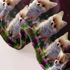 Lençol fosco para o quarto, tampa da cama, tampa da cama, um cão do amor, Pomeranian, impresso, fronhas (não incluindo) - comprar online