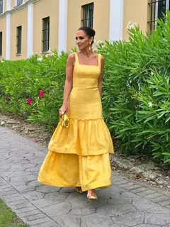 Vestido feminino sem encosto com gola quadrada, estilingues elegantes, vestido com bolo monocromático, Vestes compridas femininas, Festa à noite, Verão, 2022 na internet