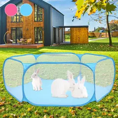 Cercadinho portátil para animais de estimação, gaiola para cães e gatos, cercadinho dobrável para hamster, ouriço, animais pequenos, respirável, filhote de cachorro, animal de estimação ao ar livre, quente - comprar online