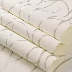 European Non-Woven 3D Curve Stripe Adesivos de parede, Decoração à prova de umidade, Papel de parede grosso, 53cm - Wolf Magazine