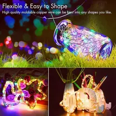Bateria Powered String Fairy Lights com Bateria, Fio De Cobre De Prata, Decorações De Festa De Casamento, Decoração De Natal, Pacote De 20 - loja online