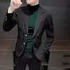 Terno masculino de peito único, jaquetas curtas cortadas, blazer masculino, roupa branca, designer de luxo, elegante e elegante, festa, 2024