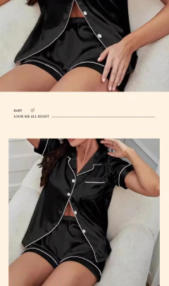 Conjuntos de pijama de seda falsa feminino, pijamas sólidos, noite para dormir, roupas de casa, moda coreana, 2 peças, verão - loja online