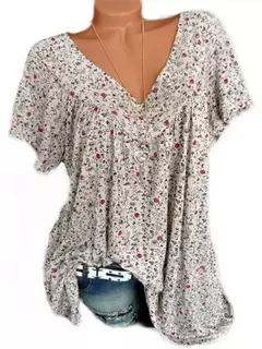 Camiseta comprida sem mangas solta feminina, pijamas com decote em v, tops femininos, moda estampada floral, colete casual sexy, camiseta de verão