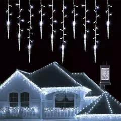 LED Cortina Icicle String Lights, Guirlanda de Natal, Fairy Light, Droop 0.4-0.6m, Natal, Jardim, Rua, Exterior, Iluminação Decorativa - loja online