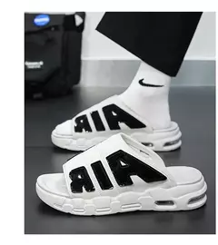 Chinelos esportivos antiderrapantes masculinos, chinelos com design de almofada de ar, escorregador macio, verão, novo - loja online