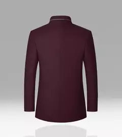 Imagem do Homens Cashmere Blazers Ternos Casacos Stand-up Collar Negócios Ternos Casuais Casacos Masculino Slim Fit Blazers Casacos Blazers Casacos