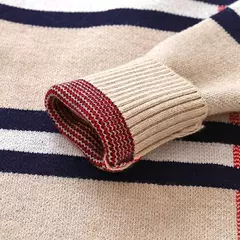 Imagem do Suéter de malha de manga comprida infantil, pulôver bebê menino, camisa infantil, quente, roupas da moda, outono, inverno