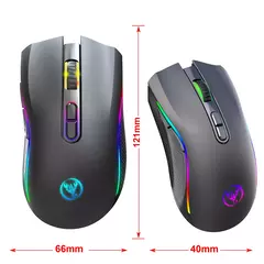 HXSJ-T69 Mouse mecânico sem fio para jogos, 2.4G, RGB, ergonômico, 7 botões programáveis, 4800DPI, Office Gamer na internet