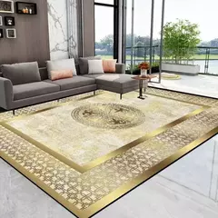Tapete dourado de luxo moderno para sala de estar, Decoração abstrata, Tapetes - loja online
