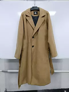 IEFB-Sobretudo de lã de peito único masculino, casaco casual solto, manga longa, tendência coreana, moda outono, inverno, novo, 9D1655 - Wolf Magazine