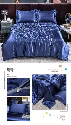 Mulberry Silk Bedding Set, capa de edredão, lençol, fronha, lençol de cetim luxo, cor sólida, rei, rainha, completo, Twin Size - loja online