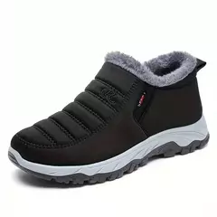 Imagem do Botas de neve térmicas para mulheres, Ankle Boots Slip-on, botas curtas térmicas ao ar livre, botas impermeáveis quentes, inverno