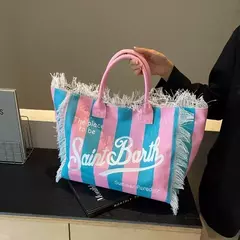 Sacola de carta de grande capacidade feminina, bolsa de ombro casual, carta simples, estilo novo, 2020