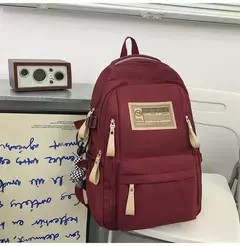 Mochila de pano Oxford de grande capacidade para meninos e meninas, mochila leve, bolsa de estudante retrô, europeia e americana, escola secundária na internet