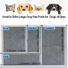 Fraldas absorventes para cães, 100/50/40/20 peças, descartáveis, treinamento de cachorros, almofadas de xixi, secagem rápida, superfície de carvão de bambu, almofada limpa na internet