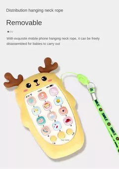 Telefone bilíngue mordedor brinquedos para bebê, música, brinquedo de voz, educação precoce, máquina de aprendizagem, eletrônica, presente infantil