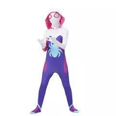 Adulto crianças gwen stacy aranha traje gwenstacy cosplay super-herói bodysuit macacão feminino meninas halloween roupas de natal presente - comprar online