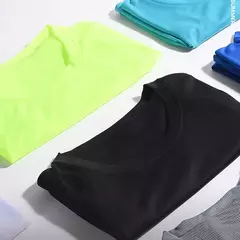 Camiseta masculina de manga curta, camiseta esportiva de ginástica de verão, secagem rápida, camisas de musculação corrida, camiseta extragrande Brasil - loja online